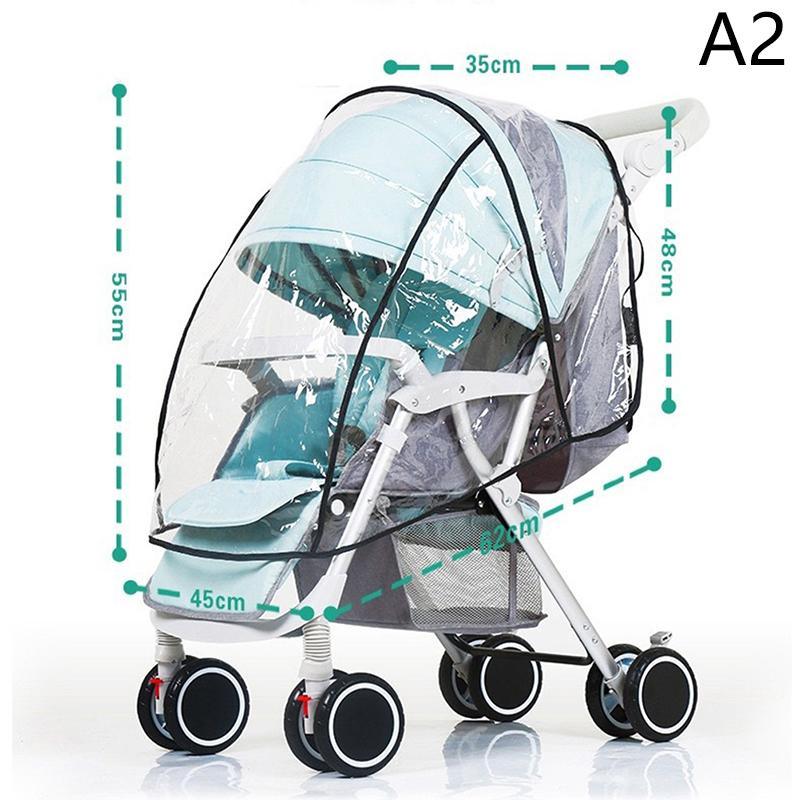 Универсальный дождевик для коляски, детский автомобильный дождевик, защита от ветра и солнца, прозрачный дышащий зонт на колесиках, дождевик, аксессуары