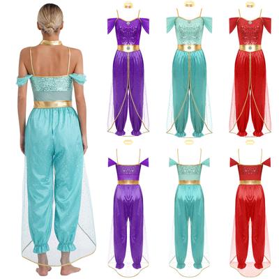 Женский костюм для танца живота, восточное индийское нарядное платье, карнавальная одежда для Хэллоуина, вечеринки, танцевальная одежда