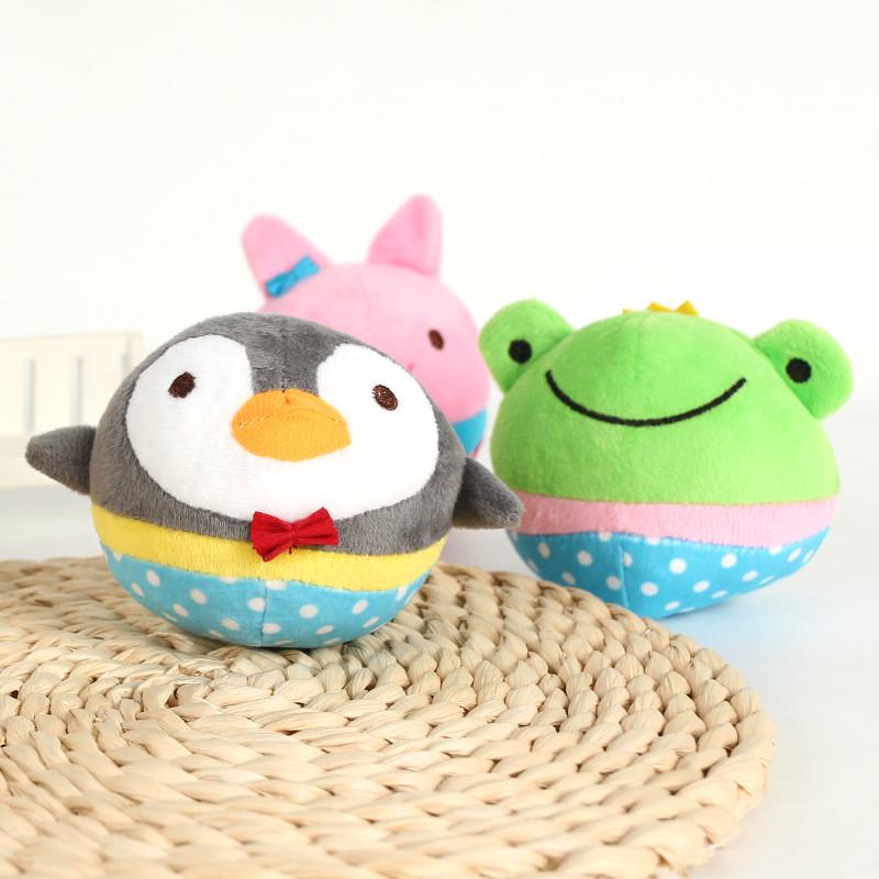 Симпатичные 1 шт. мультяшные плюшевые круглые мягкие игрушки для собак, игрушки для собак, цыпленка, лягушки, кролика, собаки, щенка, игрушки