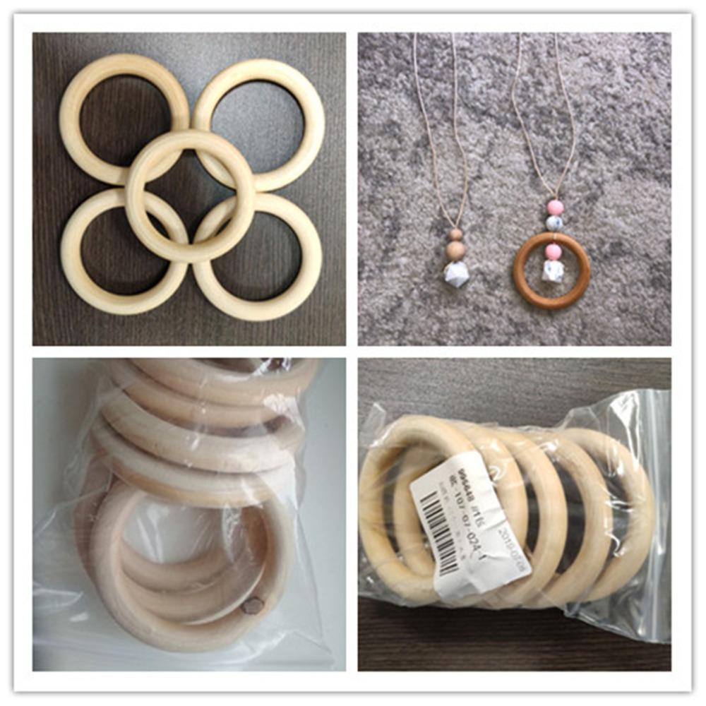 5 шт. 70 мм DIY аксессуары для украшений ручной работы из натурального дерева деревянные кольца подвесные кольца застежки для сумок круглые кольца