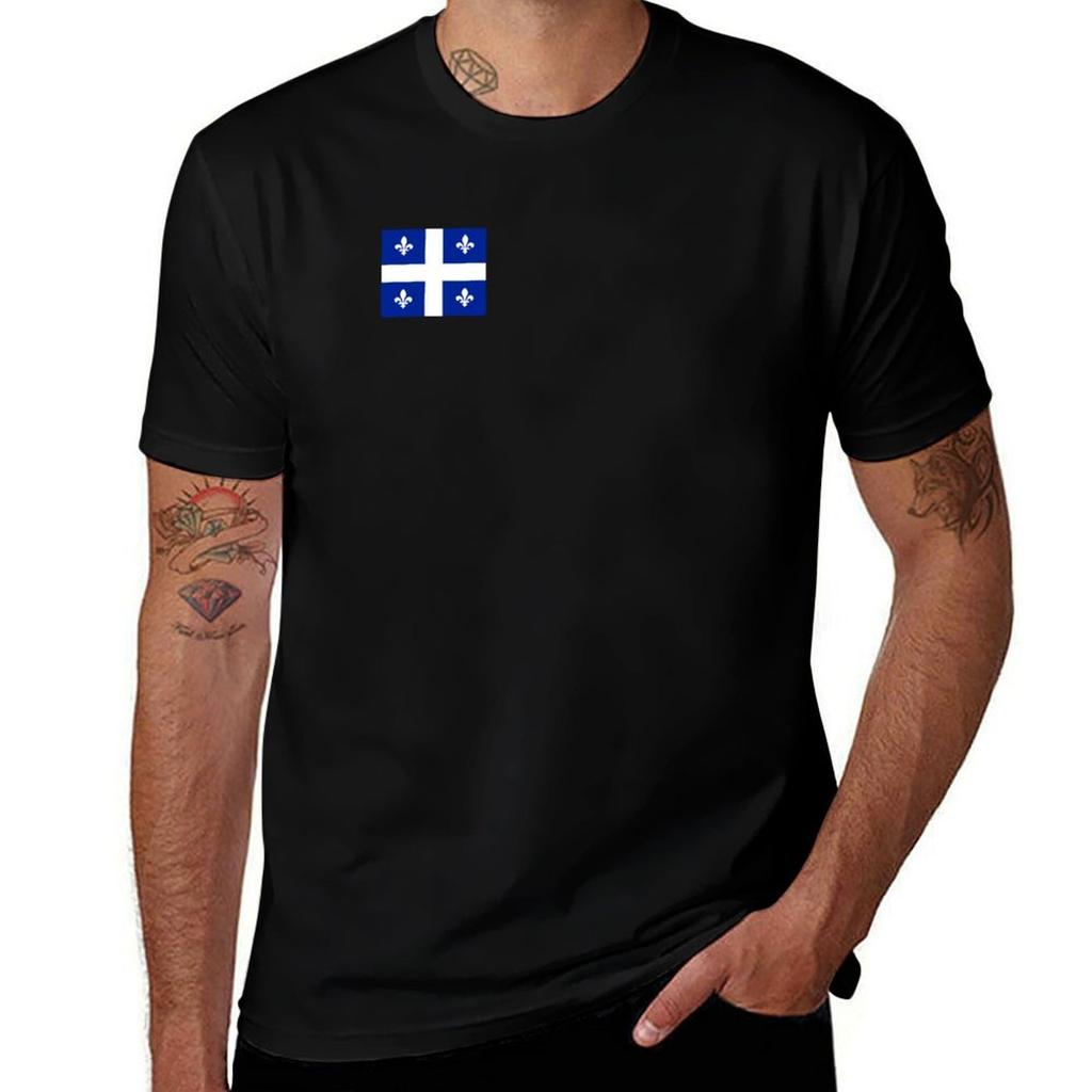 Quebec Flag Tshirt Soft Cotton Print Tshirt