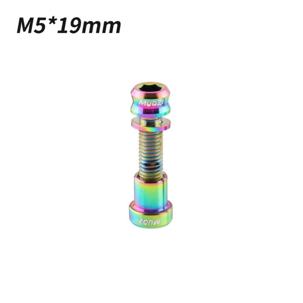 Aluminum Zinc Zinc Alloy Bike Handlebar Stem Lock Bolt M5*17mm Bike Lock Screw Fastener  Folding