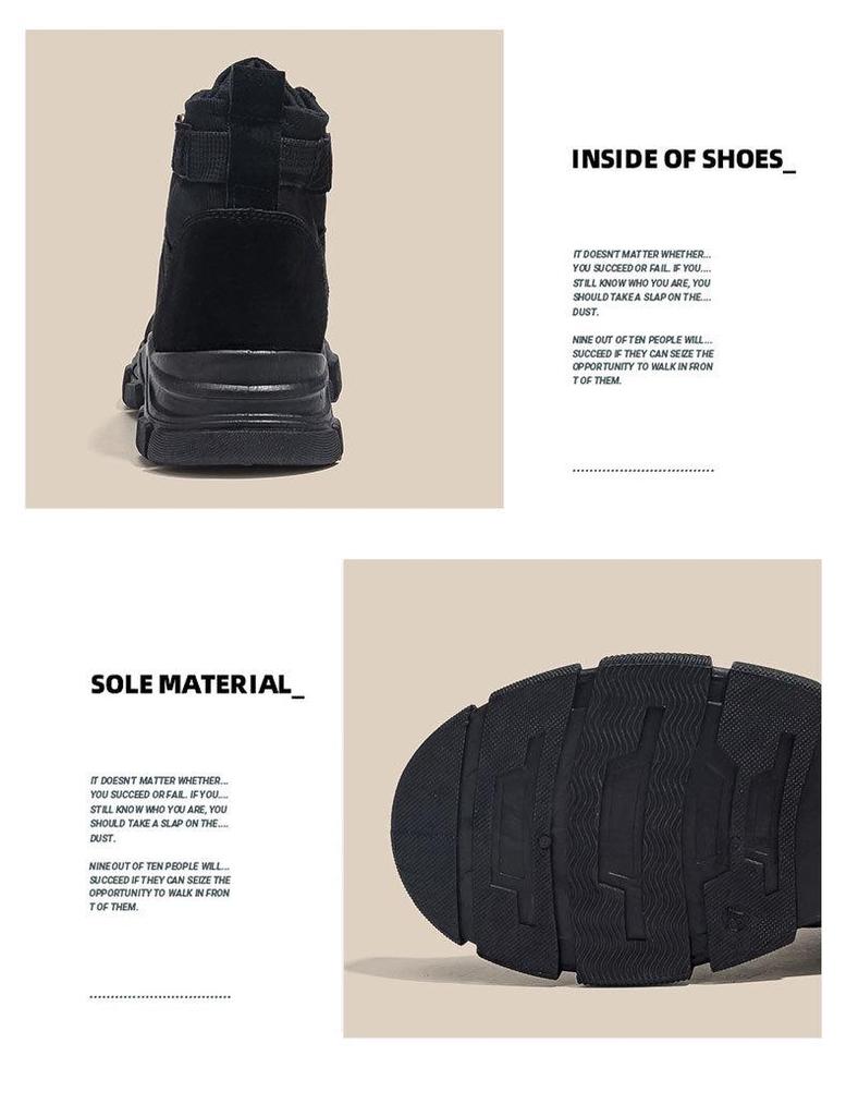 Трендовые женские парусиновые ботинки-платформы в стиле рыцарских ботинок на весну 2024 года - Универсальный корейский кампусный стиль