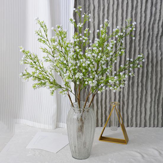 Искусственный цветок с 3-мя вилками и 93-мя головками, стол для домашнего офиса, центральная часть свадьбы, ветка искусственного цветка, цветочная композиция, украшение