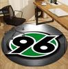 Hannover 96 Football Pattern Round Rug, Indoor/Outdoor Mat, for Picnic, Gameroom, Bedroom, Office, Living Room, Home Decor Carpet, Birthday Gift