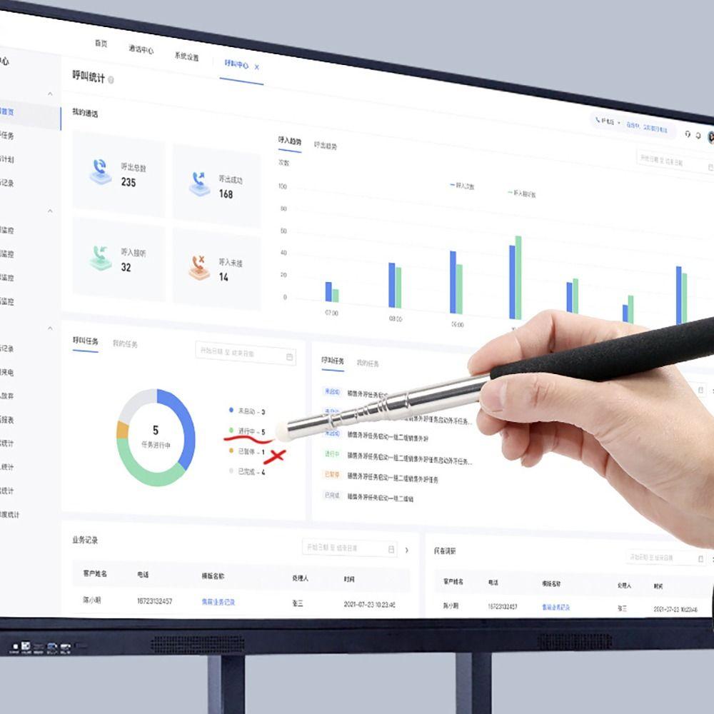 1M/1.2M Touch Screen Pen Felt Head Whiteboard Pointer Stretchable Pointer  Educational Equipment