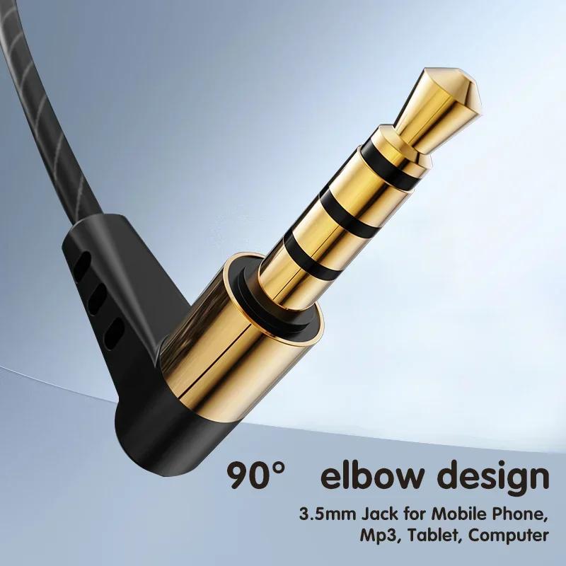 Динамические проводные наушники HIFI Heavy Bass Music Headset Earbuds 3.5MM In Ear с микрофоном Race Sport Gaming Headphones Noise Cancelling