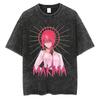 Japanese Anime Chainsaw Man Retro Washed T-shirt Men and Women Summer Harajuku Clothing Casual Round Neck Short Sleeved T-shirt