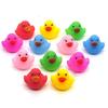 12 Pcs Colorful Baby Children Bath Toys Cute Rubber Squeaky Duck Ducky