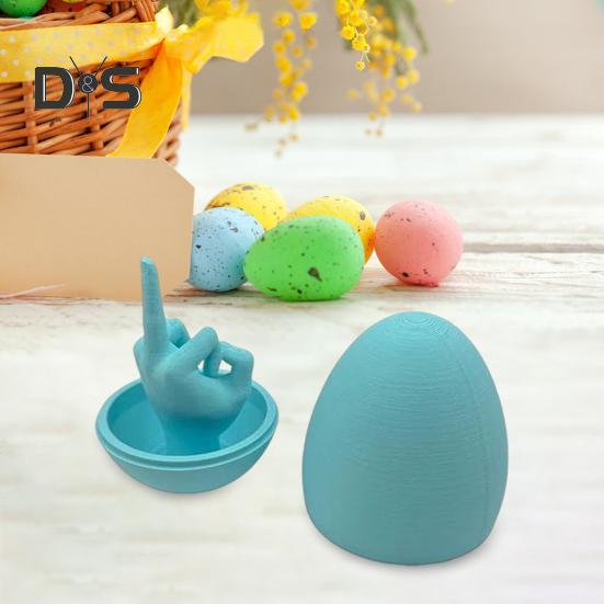 Пасхальное яйцо, розыгрыш со средним пальцем, подарок для взрослых, забавный 3D-печатный грубый розыгрыш с яйцом, веселый сюрприз, наполнитель пасхальной корзины