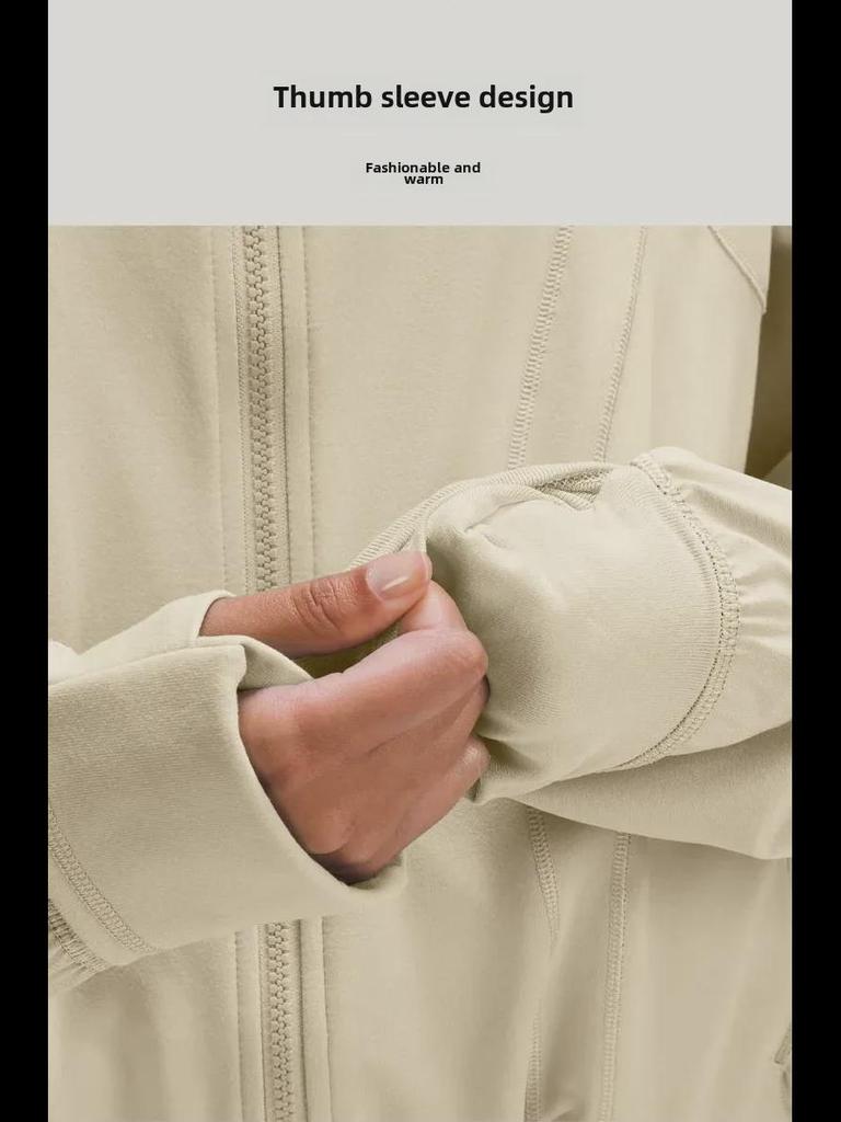 Свободная женская ветрозащитная спортивная куртка с рукавами «летучая мышь» и воротником-стойкой для осенней йоги и бега