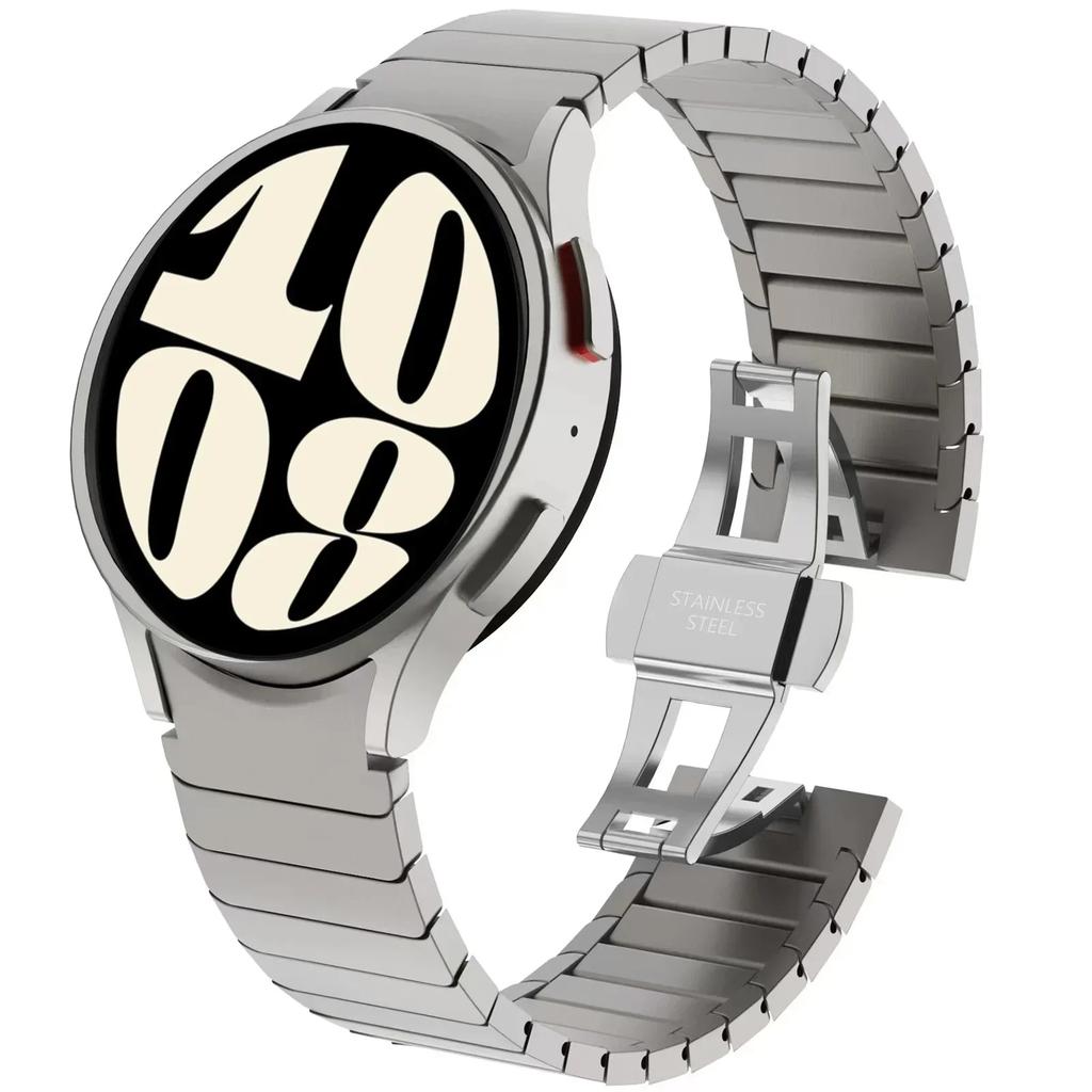 Metal Link Bracelet Strap For Samsung Galaxy Watch 6 Classic 47mm 43mm 46mm No Gap Wristband Galaxy Watch 7 6 5 4 44mm 40mm Belt