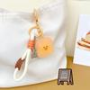 Roast Chicken Detect UV Color Change Bread Pendant Cartoon Toast Pretzel Keychain  Backpack Decor