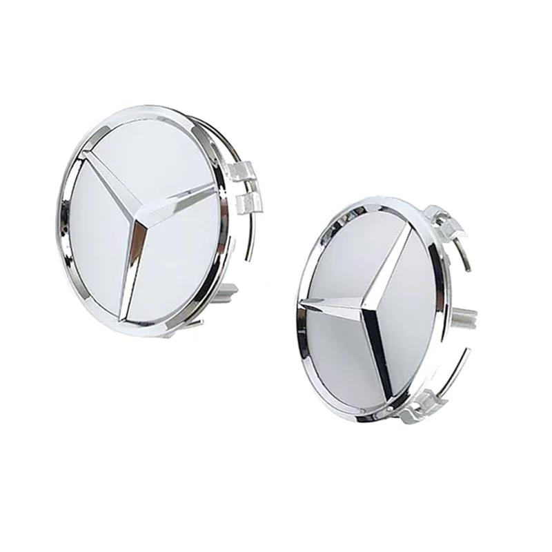 4pcs 75mm Car Wheel Center Caps Rims Hub Caps For Mercedes Benz W204 205 A B C E S CLA CLK ML GLK GLA GLB GLC CLAS Accessories AY1