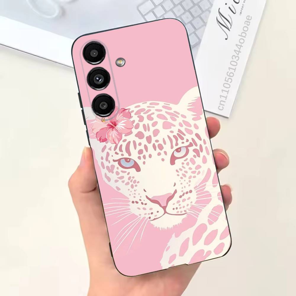 Модный чехол для телефона с леопардовым принтом для Samsung S25,24,21,22,23,20,S30,Ultra,Plus, Fe,5G Силиконовый чехол