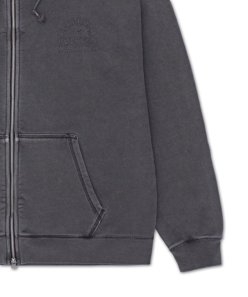 Puma Corded Full-Zip Hoodie - Flat Dark Grey / 634744-31
