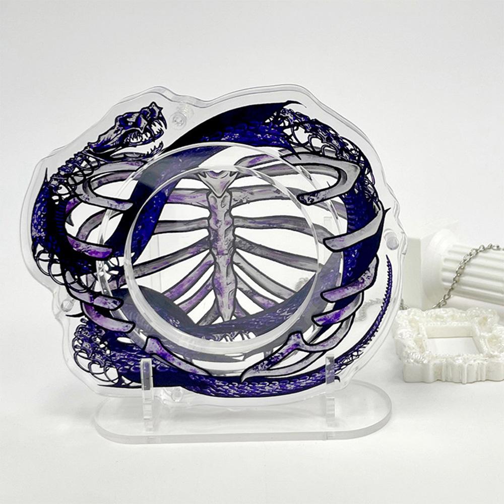 Новая Акриловая Фоторамка 58/75 мм, Защита Значка, Фоторамка в Готическом Стиле и Змея, Декорация, Рамка для Хранения и Демонстрации