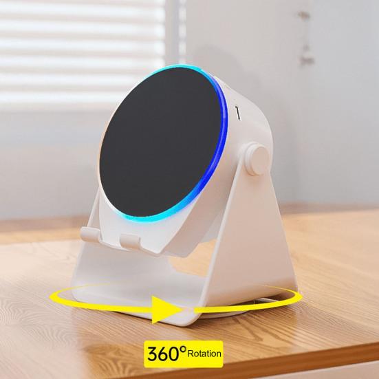 Беспроводной индукционный динамик с регулируемой подставкой для мобильного телефона, стереозвук, цветная подсветка, аккумулятор 800 мАч, перезаряжаемый, 5-в-1, динамик с поддержкой Bluetooth