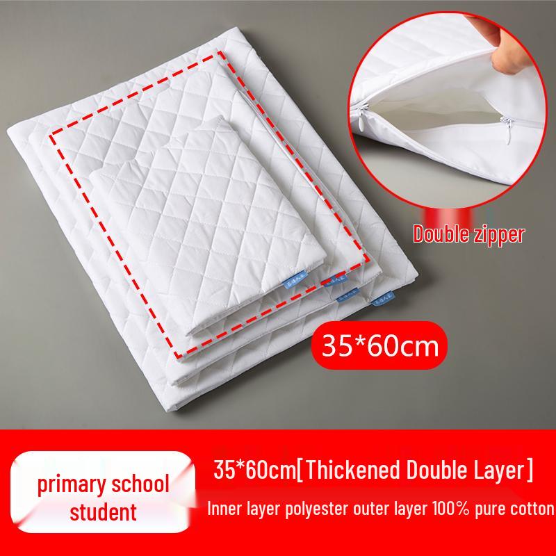 Наволочка для подушки с гречневой лузгой: Чистый хлопок, Двойная молния, Утолщенный, Безопасный для детей мешок для наполнителя подушки, Домашний текстиль.