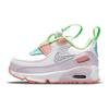 Nike Детские кроссовки Air Max 90 Toggle TD White Crimson Bliss Светло-фиолетовый металлик-платиновый CV0065-102