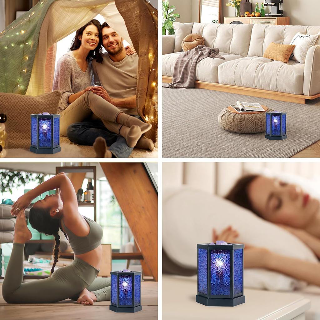 CVHOMEDECO. Moroccan Electric Wax Melt Warmer Decorative Candle Warmer Burner for Scented Candles, Wax Melts and Tarts to Freshen Room, Idea for Home