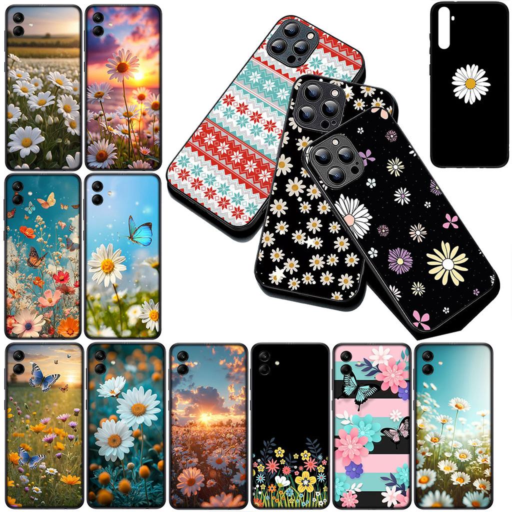 for Samsung Galaxy A35 A36 A55 A26 A05 A06 A14 A50 A51 A53 A54 A12 A13 A23 Phone Cover Case Fresh Little Daisy Flower Wallpaper