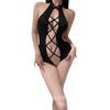 Cheongsam One-piece Snap Button Open Crotch Large Size Sexy Lingerie Bundled Three-point Uniform Temptation Set
