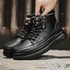 Новые модные осенние и зимние мужские высокие ботинки martin для студентов, трендовые рабочие туфли на мягкой подошве для мальчиков, кроссовки Martin с защитой труда
