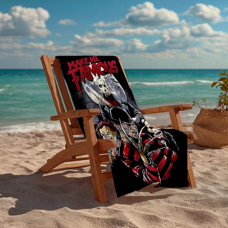 Ultra-Soft Beach Towel with Halloween horror Theme,Ideal for Pool - Camping, Diving - Perfect Travel Essential, Vibrant Beach Towel.