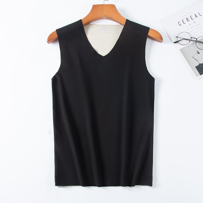 Мужской и женский двухцветный двусторонний бархатный бесшовный корректирующий жилет с отшлифованным низом.