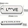 40pcs Engraved Motivational Word Charms - Silvery Zinc Alloy Pendants for DIY Jewelry, Necklaces, Bracelets & Keychainsing