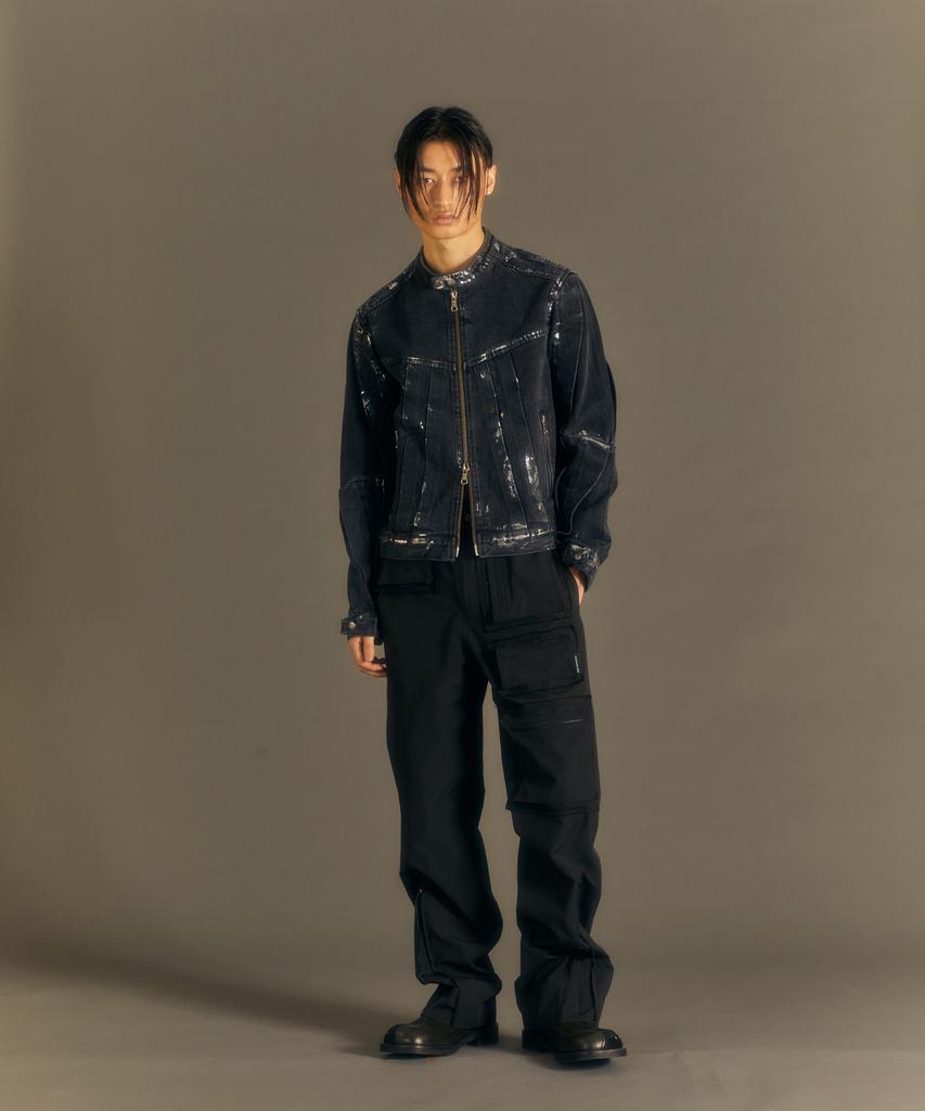 ADSB ANDERSSON BELL Raw Edge Multi-Pocket Pants Apa681M(Black)