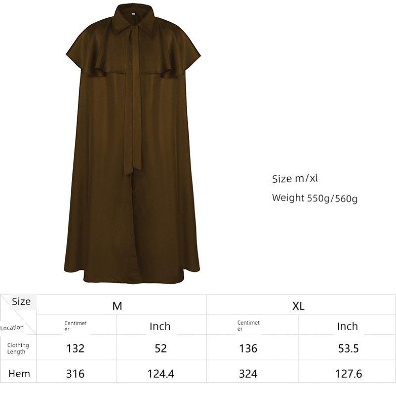Medieval Hooded Coat Gothic Trench Coat Halloween Devil Wizard Death Cloak Robe Cape
