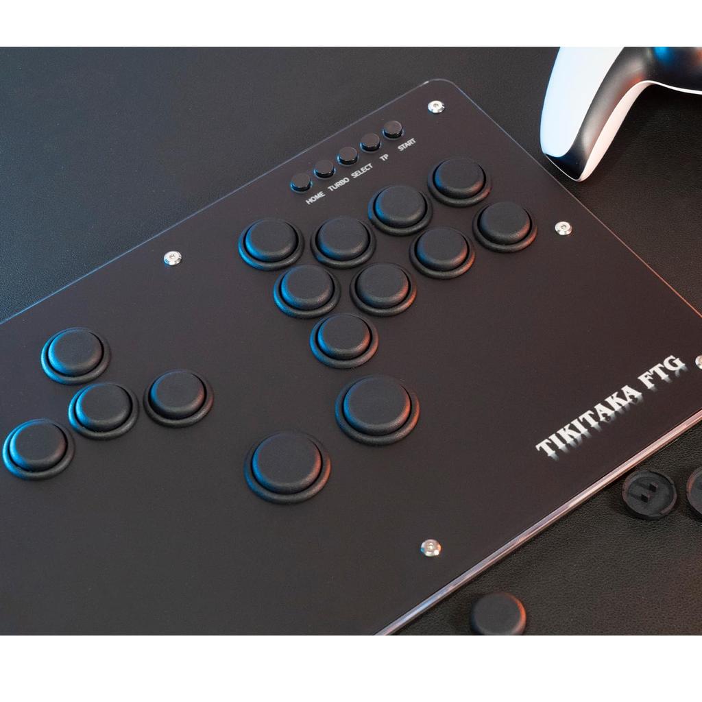 TIKITAKA FTG S Series Split Button Layout Nylon Button Leverless Controller 12mm Ultra Thin SF6 Street Fighter Game Controller For Japanese