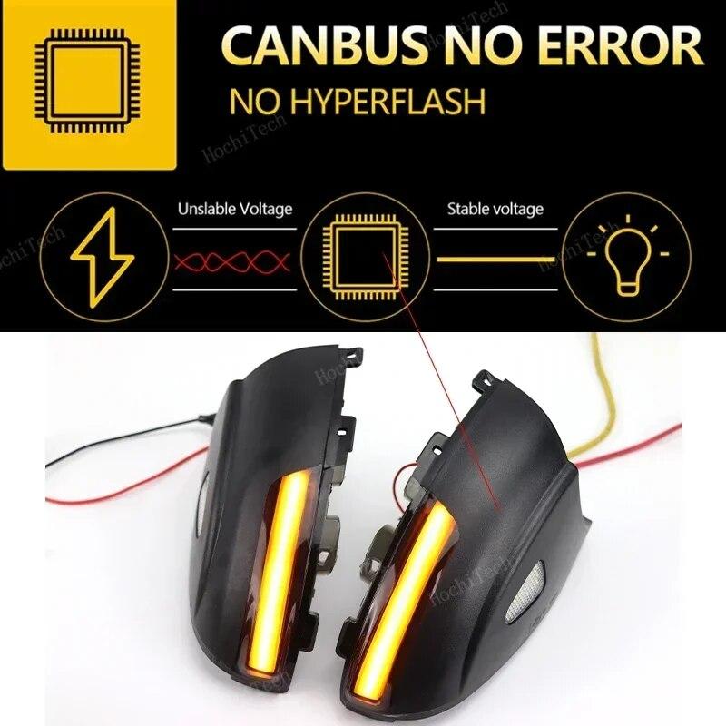 2pcs Flowing Mirror Dynamic LED Turn Signal Light Car Styling For Volkswagen VW Tiguan 5N Sharan 7N Seat Alhambra 7N