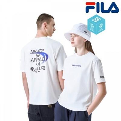 Fila Унисекс Охлаждающая Графическая Футболка с Принтом Белая Fs2rsg2193x Owh