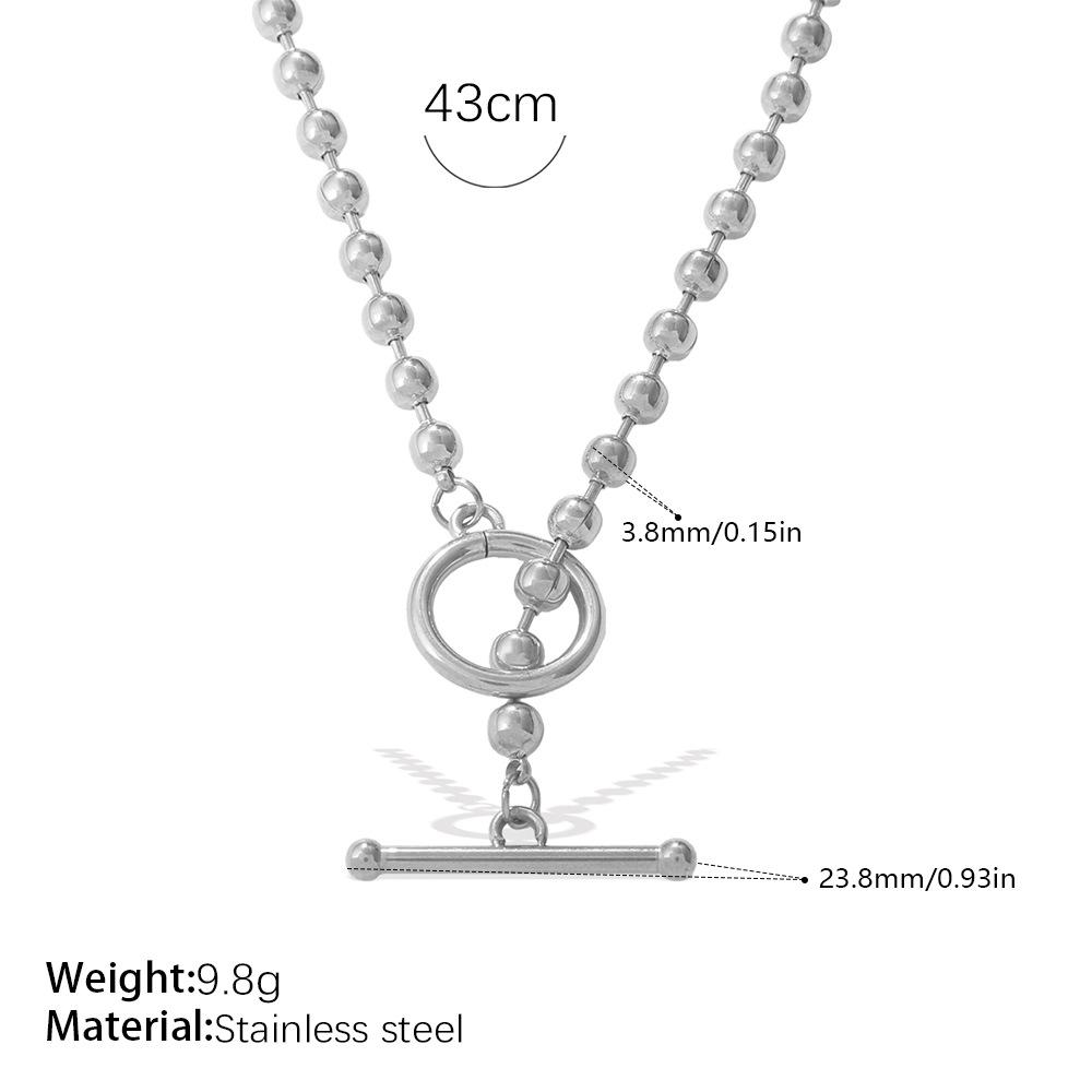 Yori New Retro Necklace Fashionable Versatile OT Clasp Design Simple Round Bead Choker DIY Production of Necklac Accessory