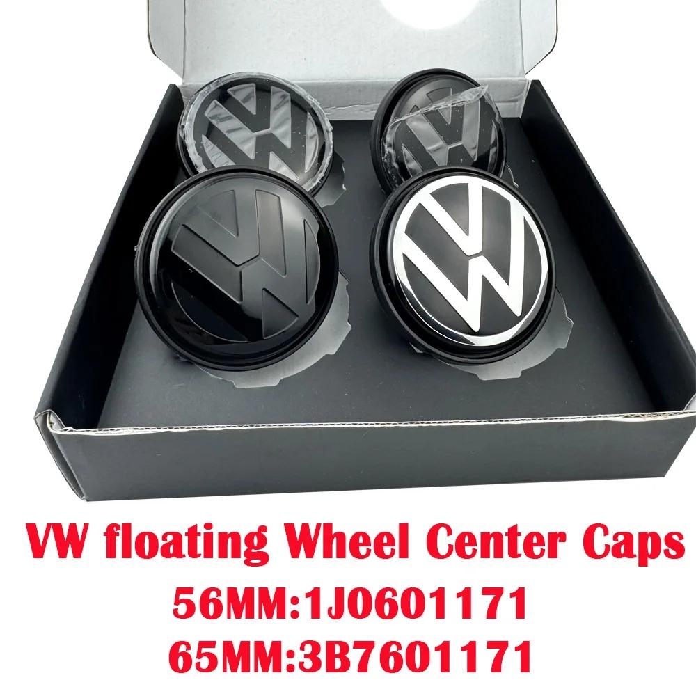 For Volkswagen VW Golf 5 6 7 Passat B6 B7 B8 Tiguan Polo Jetta GTI 3B7601171 4pcs 56mm 65mm Floating Wheel Center Caps Hub Cover zl7