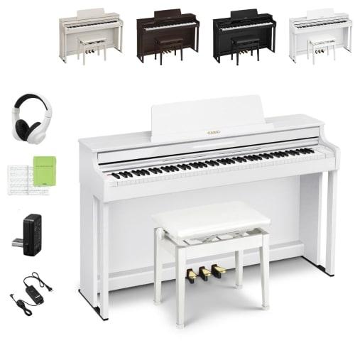Choose from a Wide Range of Warranty Plans and Set Options. Casio AP-550 WE White Digital Piano, 88 Keys, CELVIANO AP550, with Pedals, MIDI Compatibil