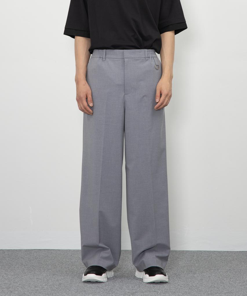 RAW TO RAW Mrp027B Lycra Straight Wide Pants (Tibet Grey)