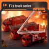 Inertia Pull-Back Alloy Fire Truck Toy for Kids