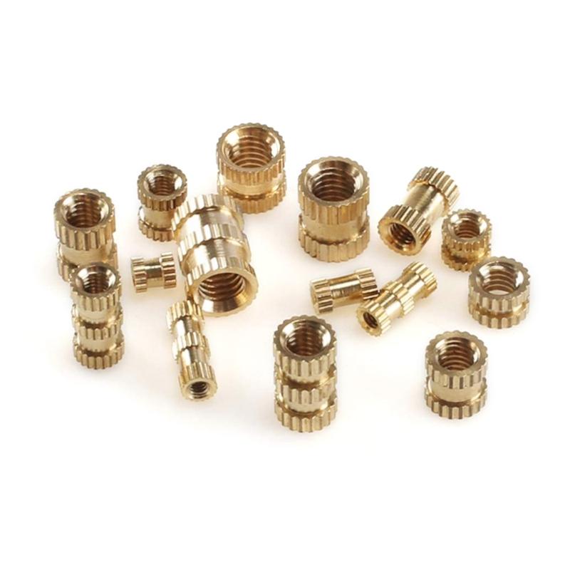 Набор Essential Brass Knurled Nuts (Латунные накатанные гайки) Ассортимент крепежа для DIY и ремонта