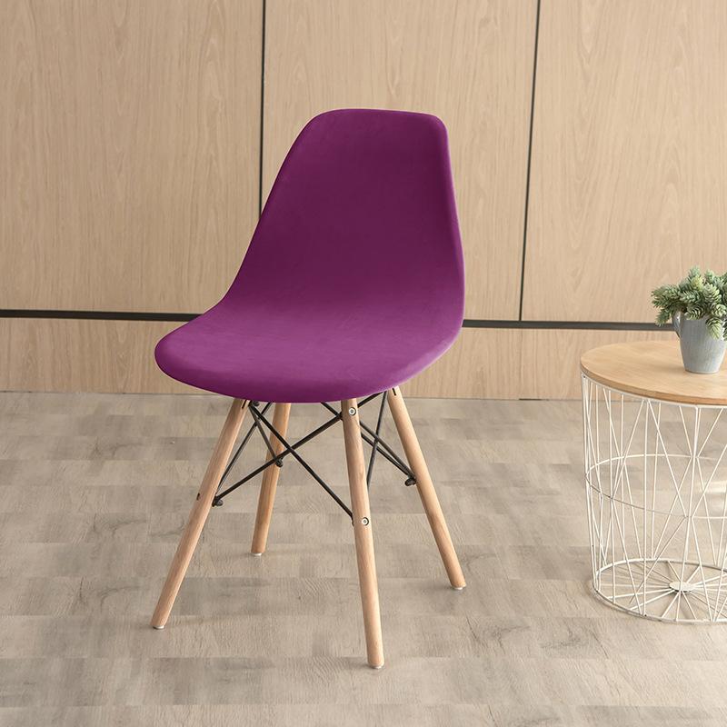 Velvet Short Back Bar Chair Cover Small Size Elastic Seat Case For Dining Room Home Decor