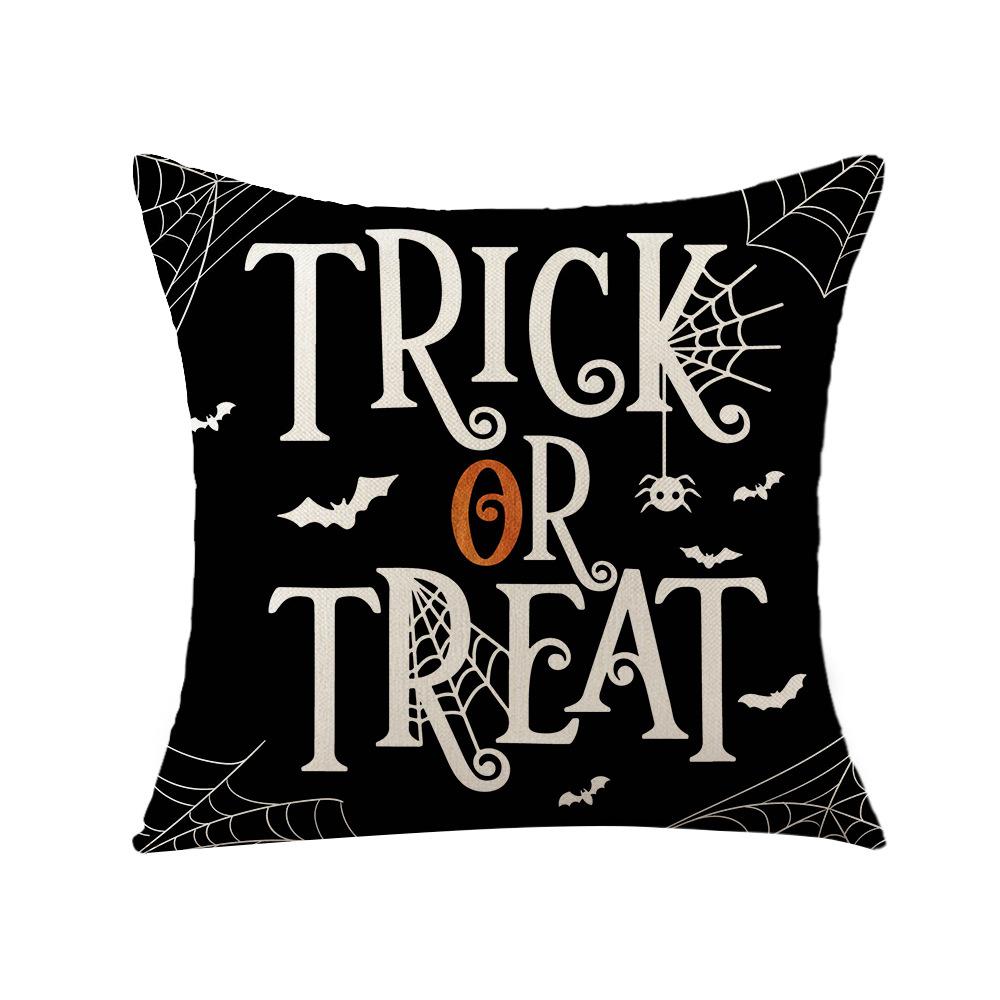 New Halloween Pillow Cover Polyester Pumpkin Home Sofa Pillow Cover Bedroom Cushion