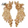 Sew on Lace Patches 2Pcs Embroidery Water-soluble Applique Dress for Wedding Floral 3D Fabric Decal Motif Sticker