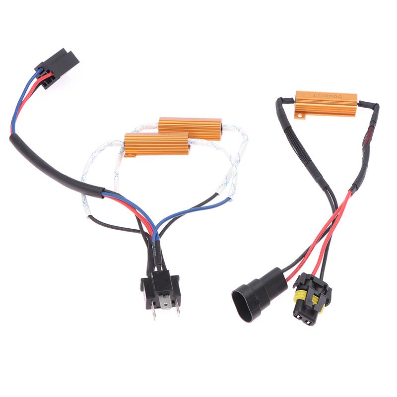 1 шт. Автомобильный резистор нагрузки, ошибка компенсатора, светодиодный декодер Canbus, свободная проводка, компенсатор, декодер, свет 50 Вт H4 H7 H8/H11 9005/9006