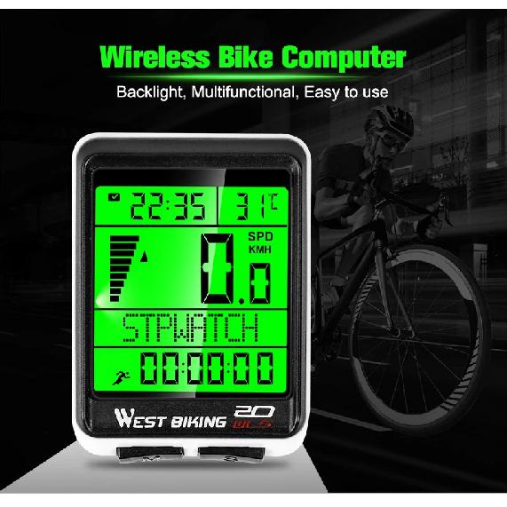WEST BIKING 5 Языков Беспроводной Водонепроницаемый Многофункциональный Велокомпьютер Велоспорт MTB Одометр Шоссейный Велосипед Секундомер Спидометр