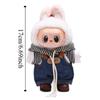 Striple Hoodie Labubu Doll's Cloth Jean Overalls 17cm Plush Dolls Clothes  Cotton Doll Accessories