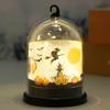 LED Warm Light Halloween Pumpkin Lantern Safe Plastic Materials Easy Assembly Portable Decoration for Home School Event