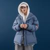 New Fake Two Thick Cotton-padded Jacket Short Cotton-padded Jacket Female Winter Hooded Students Casual Cotton-padded Jacket Coat.